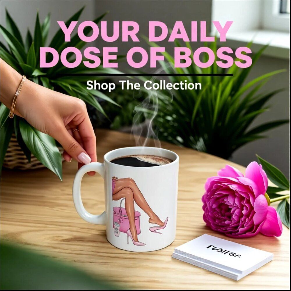 2Sided Boss Lady Mug! Closing Deals in High Heels! Boss Babe - Working Girl Vibe